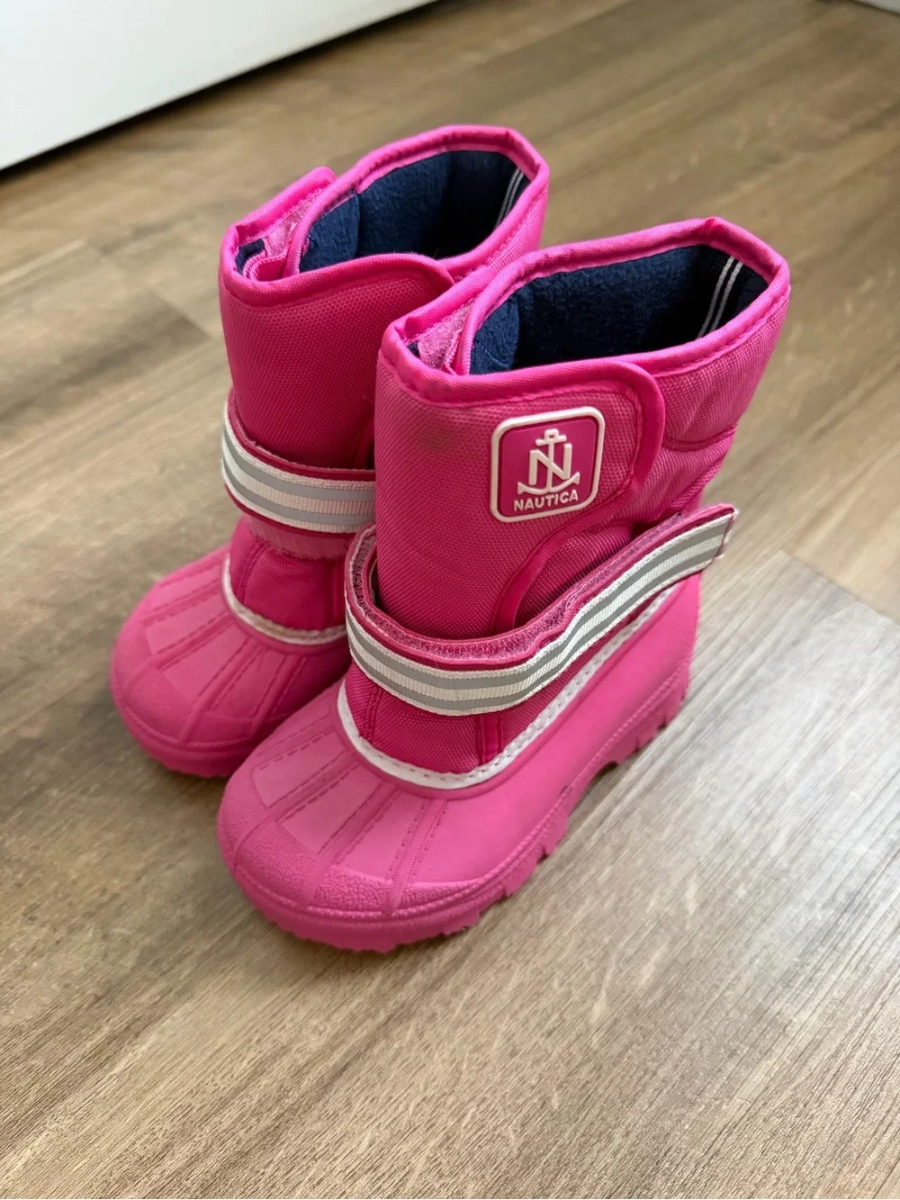Nautica Kids Hot Pink Snow Boots with Navy Lining